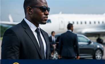 Executive protection professional coordinating travel security
